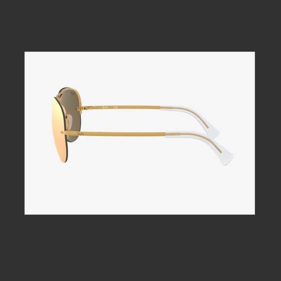 Ray-Ban High Street Mirrored Rimless Aviators - Picture 3 of 7